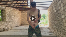 23 cm cock in the abandoned building